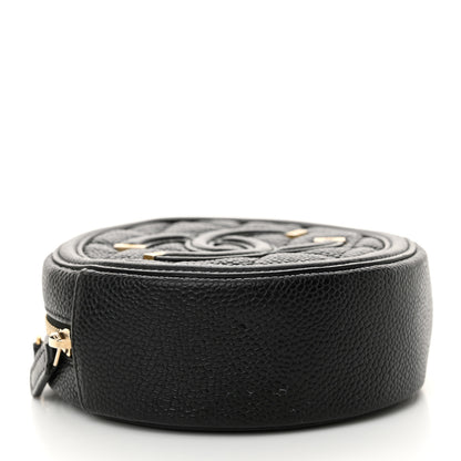Chanel Caviar Quilted Round Filigree Crossbody Black 4 of 12