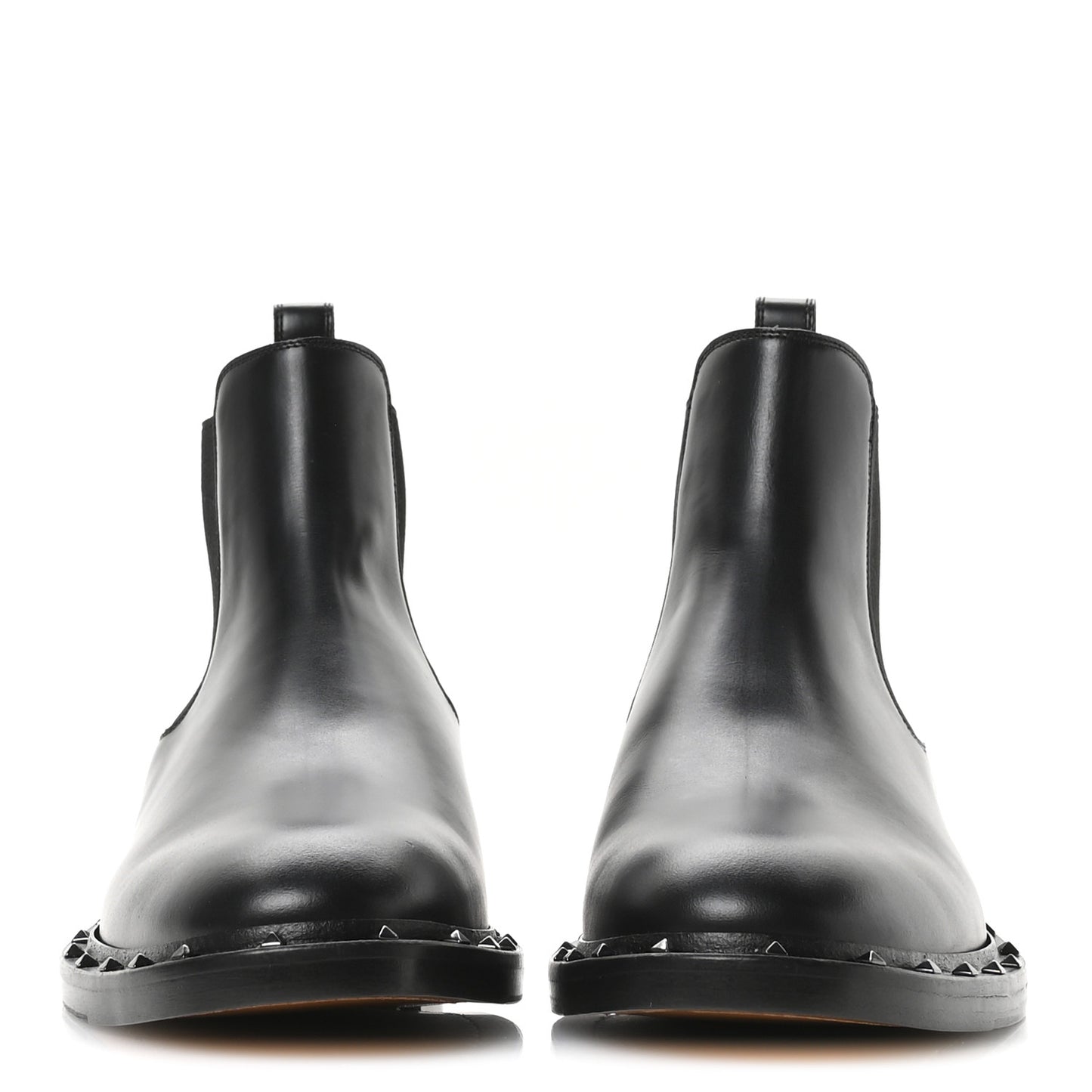 Calfskin Soul Rockstud Beatle Chelsea Ankle Boots 41 Black