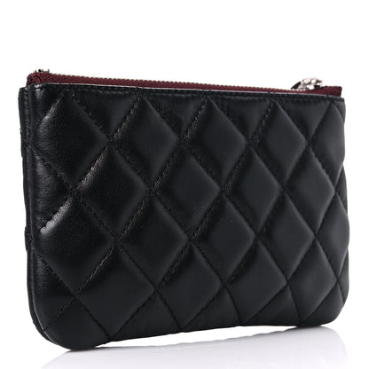 Chanel Lambskin Quilted Small Cosmetic Case Black 3 of 10