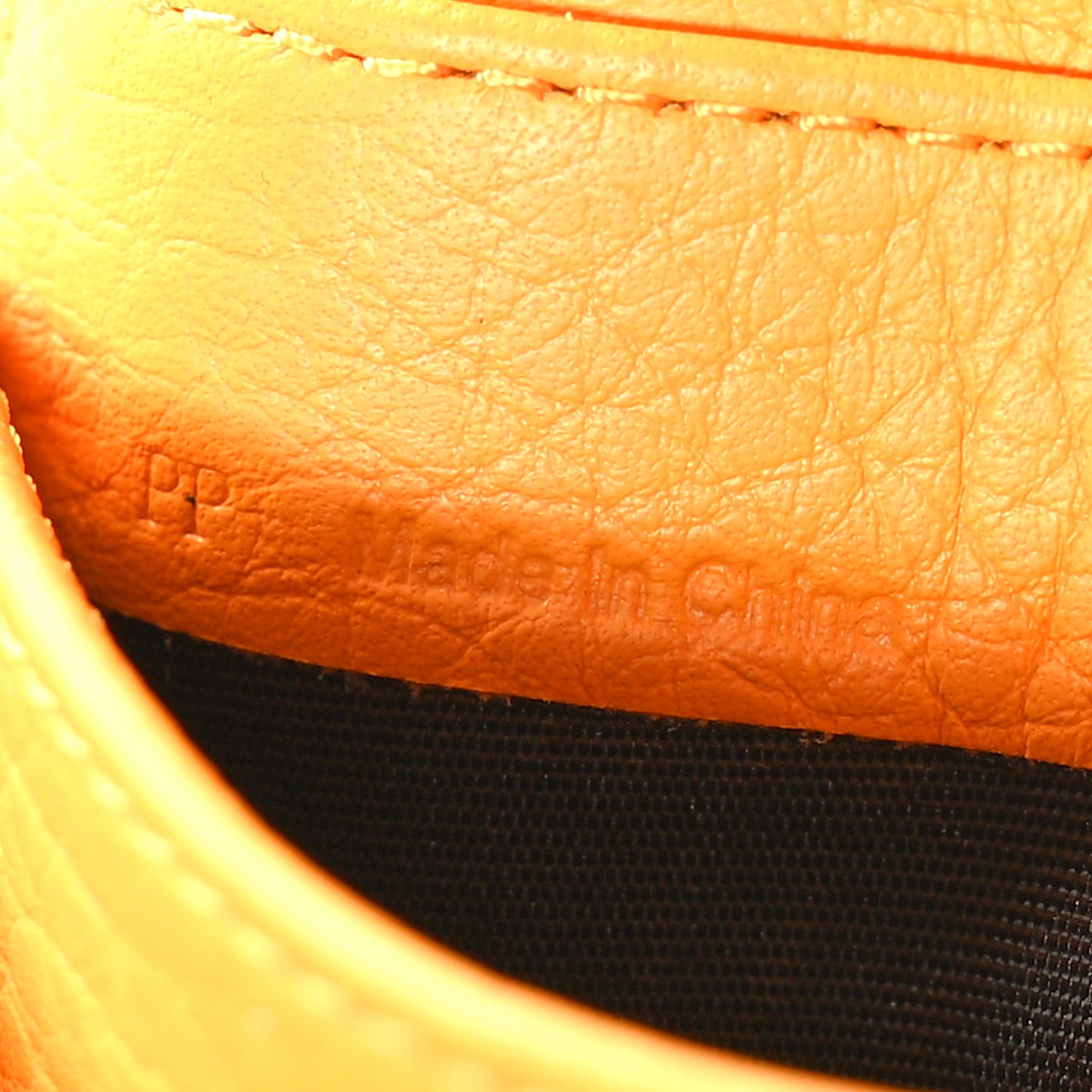 Heavy Grain Zipped Credit Card Slip Double Yellow