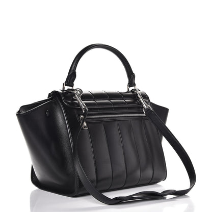 Celine Lambskin Quilted Small Trapeze Black 4 of 7