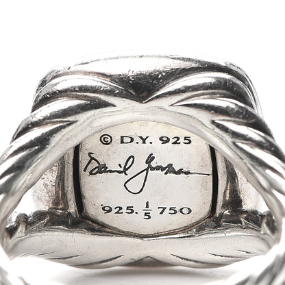 David Yurman Sterling Silver 18K Yellow Gold Diamond 14mm Albion Ring 52 6 4 of 4