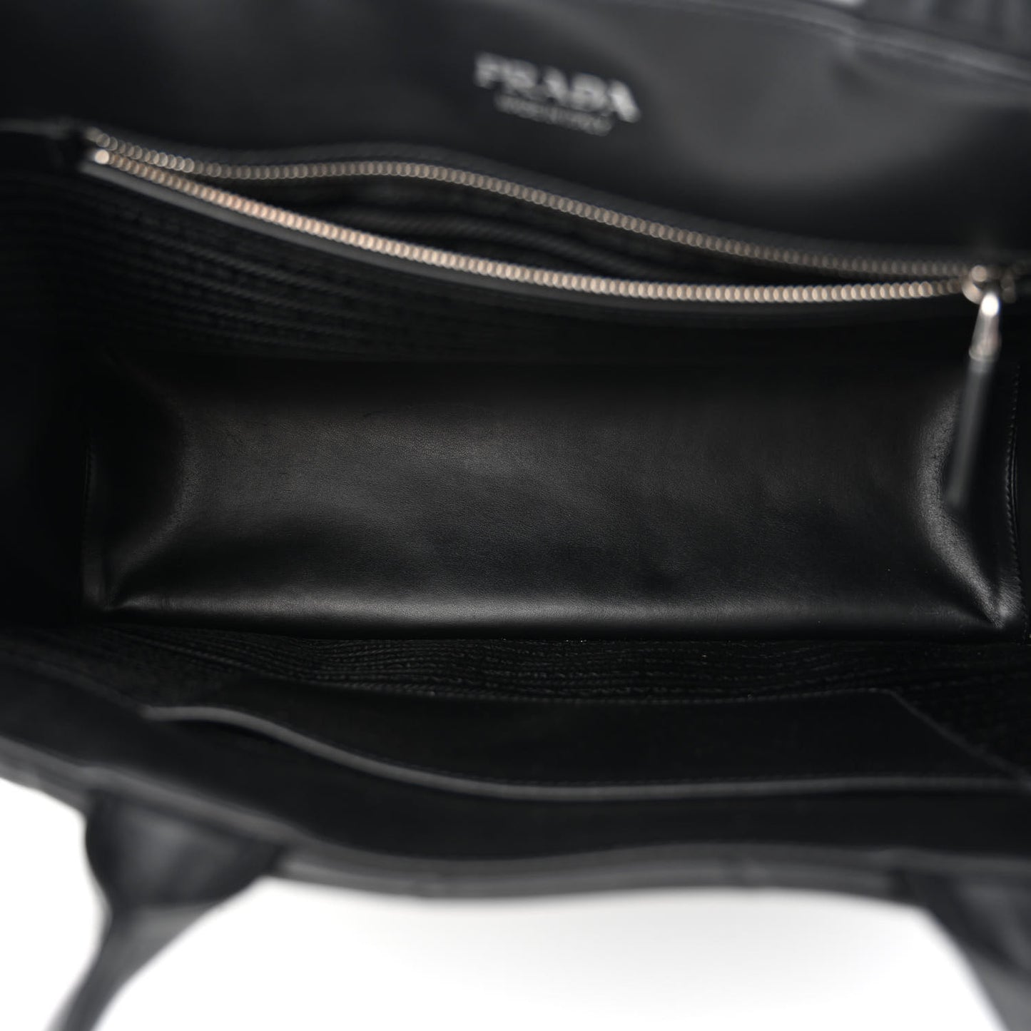 Soft Calfskin Triangle Embossed Large Tote Bag Black