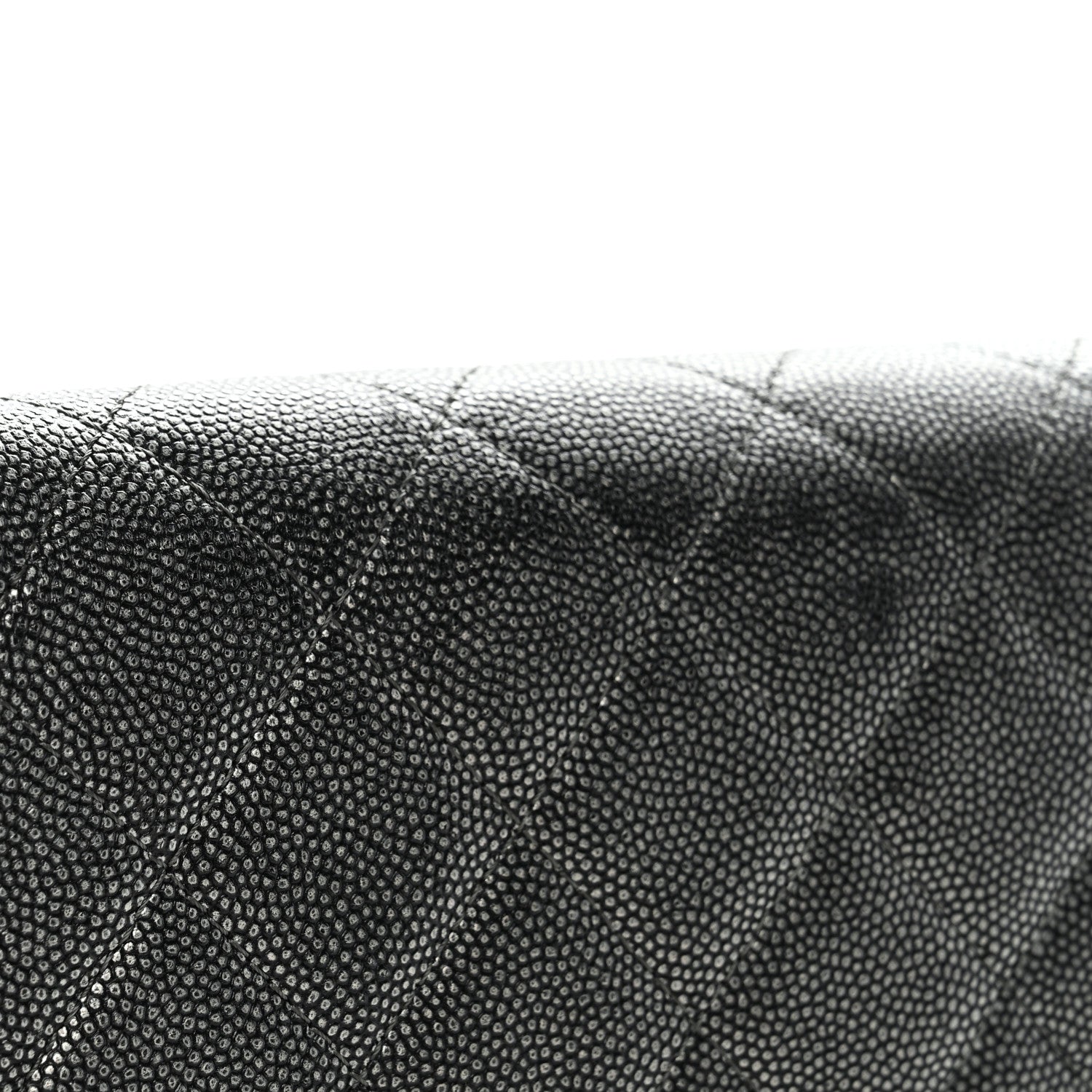Chanel Metallic Caviar Quilted Large Golden Class Gusset Flap Wallet Dark Grey 12 of 16