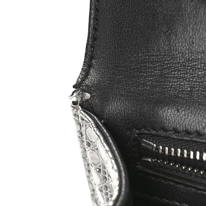 Christian Dior Metallic Patent Micro-Cannage Small Diorama Flap Bag Silver 12 of 14