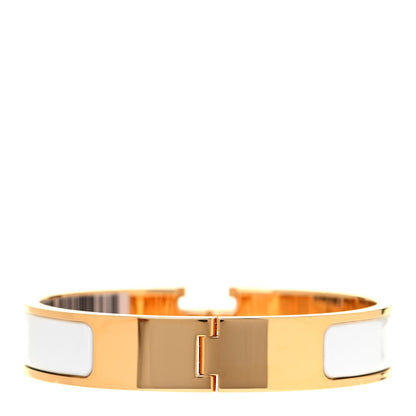 Hermes Enamel Narrow Clic Clac H Bracelet PM White 3 of 4
