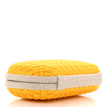 Bottega Veneta Satin Knot Clutch Yellow 3 of 9