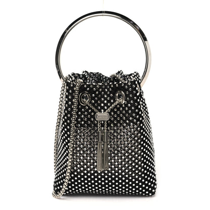 Jimmy Choo Mesh Crystal Bon Bon Bag Black 1 of 11