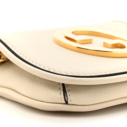 Gucci Roxy Calfskin Blondie Card Case Wallet with Strap Mystic White 10 of 10