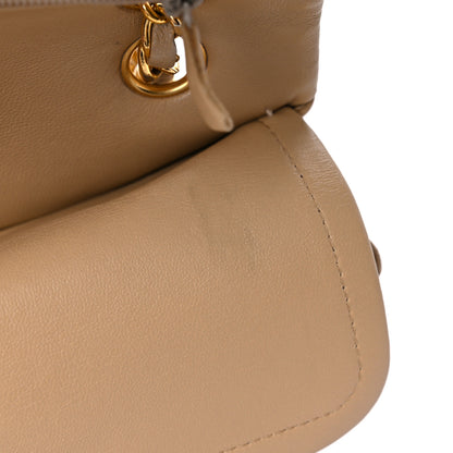Chanel Lambskin Quilted Small Double Flap Beige 14 of 23