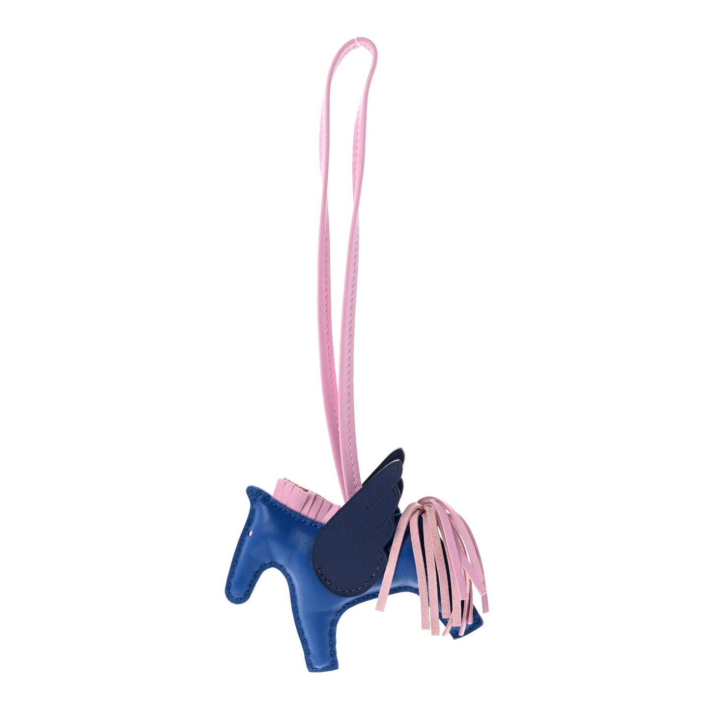 Milo Lambskin Grigri Rodeo Pegase Horse Bag Charm PM Bleu France Mauve Sylvestre Bleu Saphir