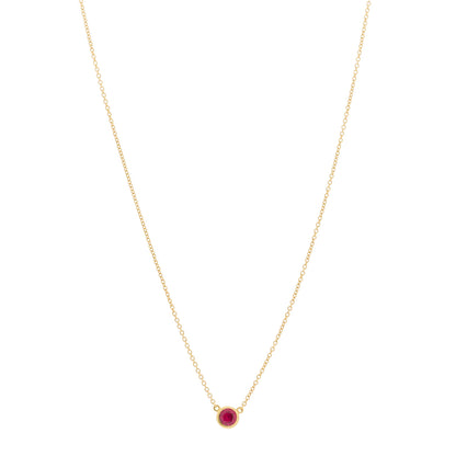 Tiffany 18K Yellow Gold Ruby Elsa Peretti Color By The Yard Pendant Necklace 1 of 6