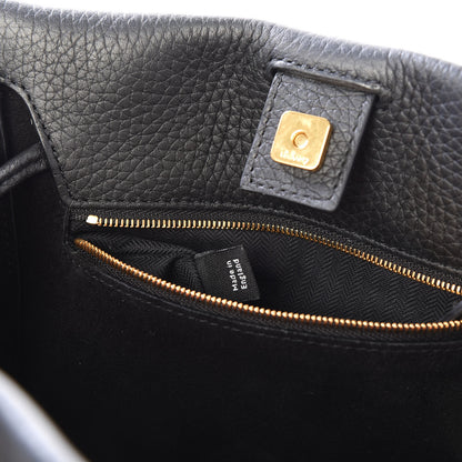 Mulberry Heavy Grain Small Iris Tote Black Red 9 of 10