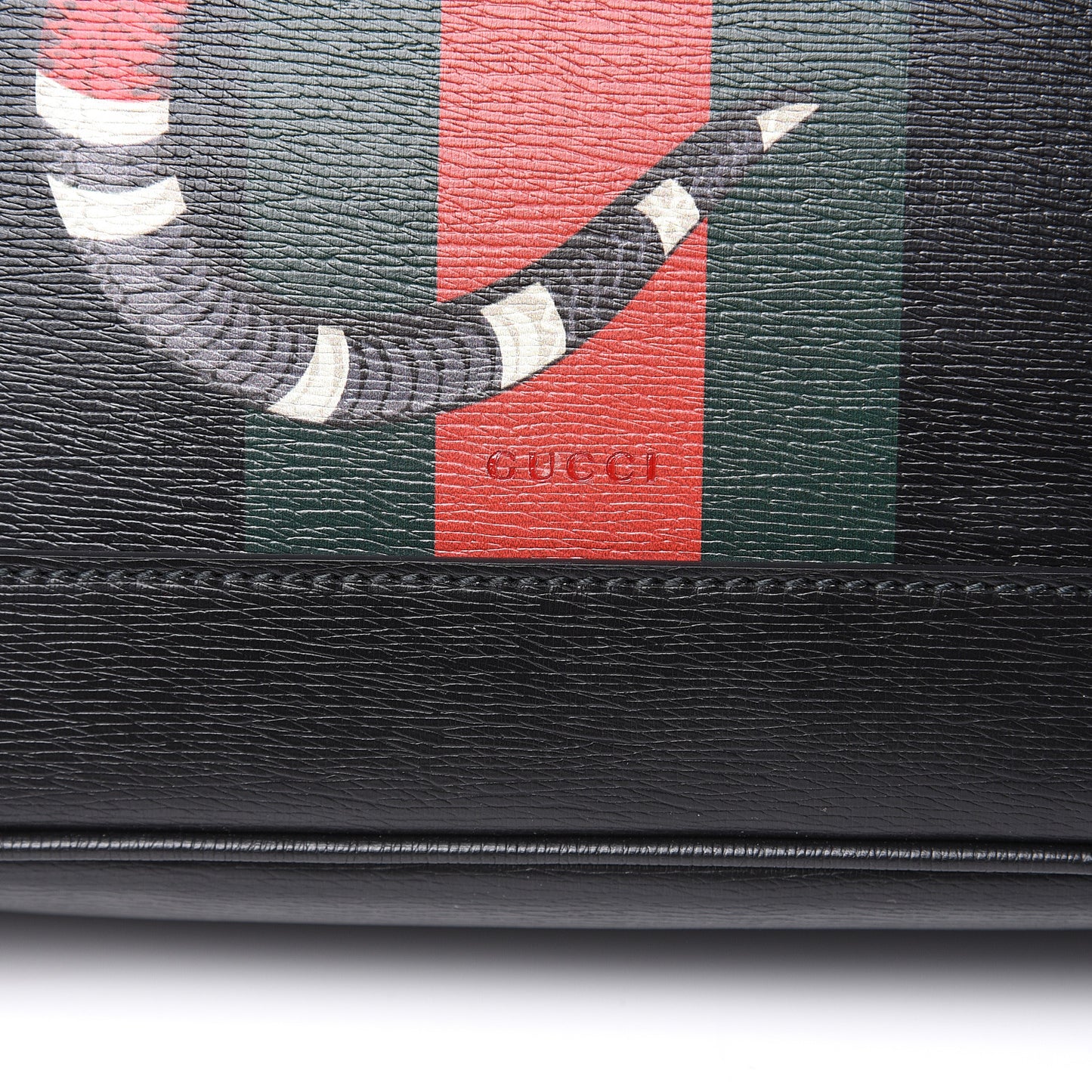 Calfskin Kingsnake Dome Backpack Black