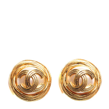Chanel Pearl CC Clip On Earrings Gold 1 of 3