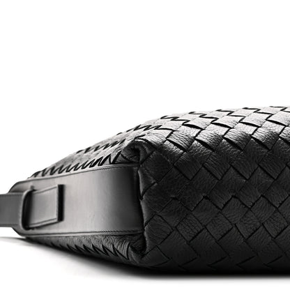 Bottega Veneta Deerskin Intrecciato Small Traveler Hobo Black 8 of 9