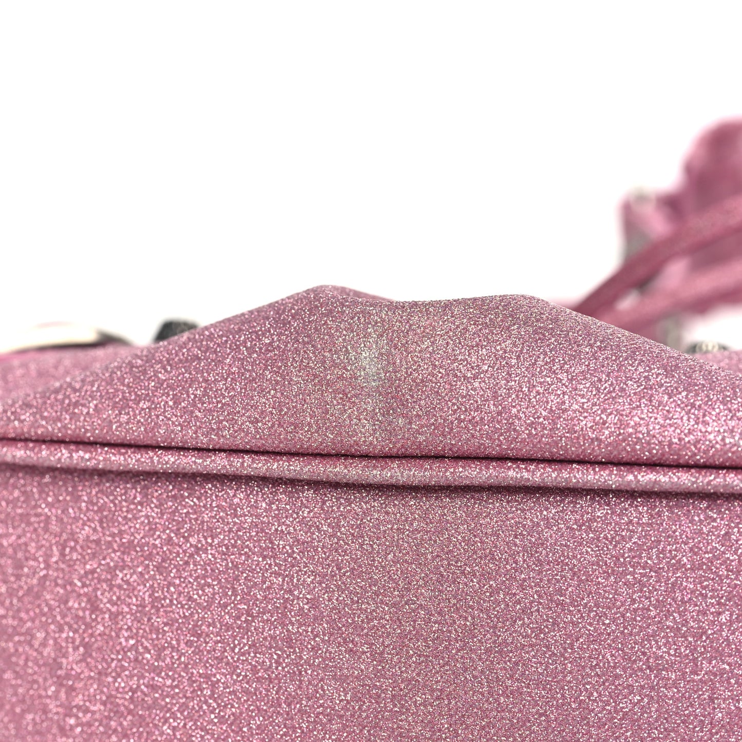 Sparkling Fabric Le Cagole Shoulder Bag XS Sweet Pink