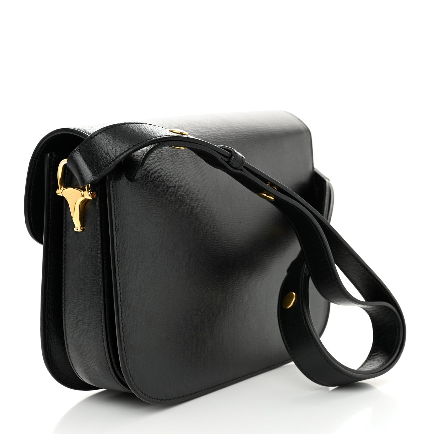 Azalea Calfskin Horsebit 1955 Shoulder Bag Black
