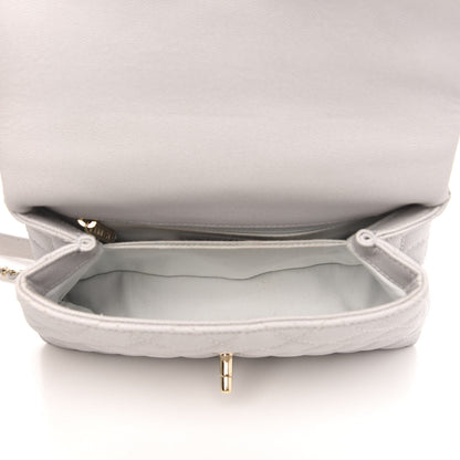 Chanel Caviar Quilted Mini Coco Handle Flap Light Grey 6 of 10