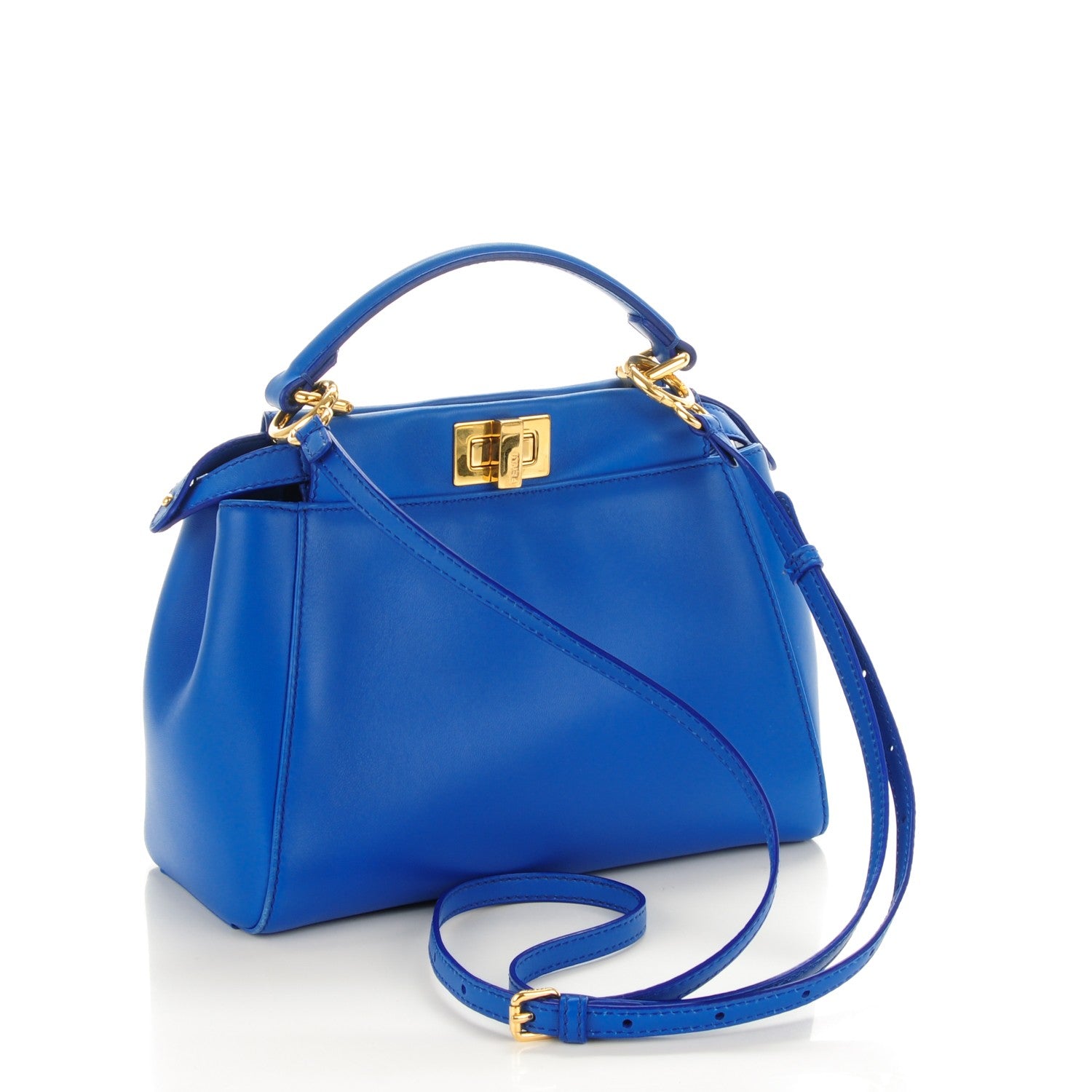 Fendi Nappa Mini Peekaboo Iconic Satchel Bleuette 3 of 7