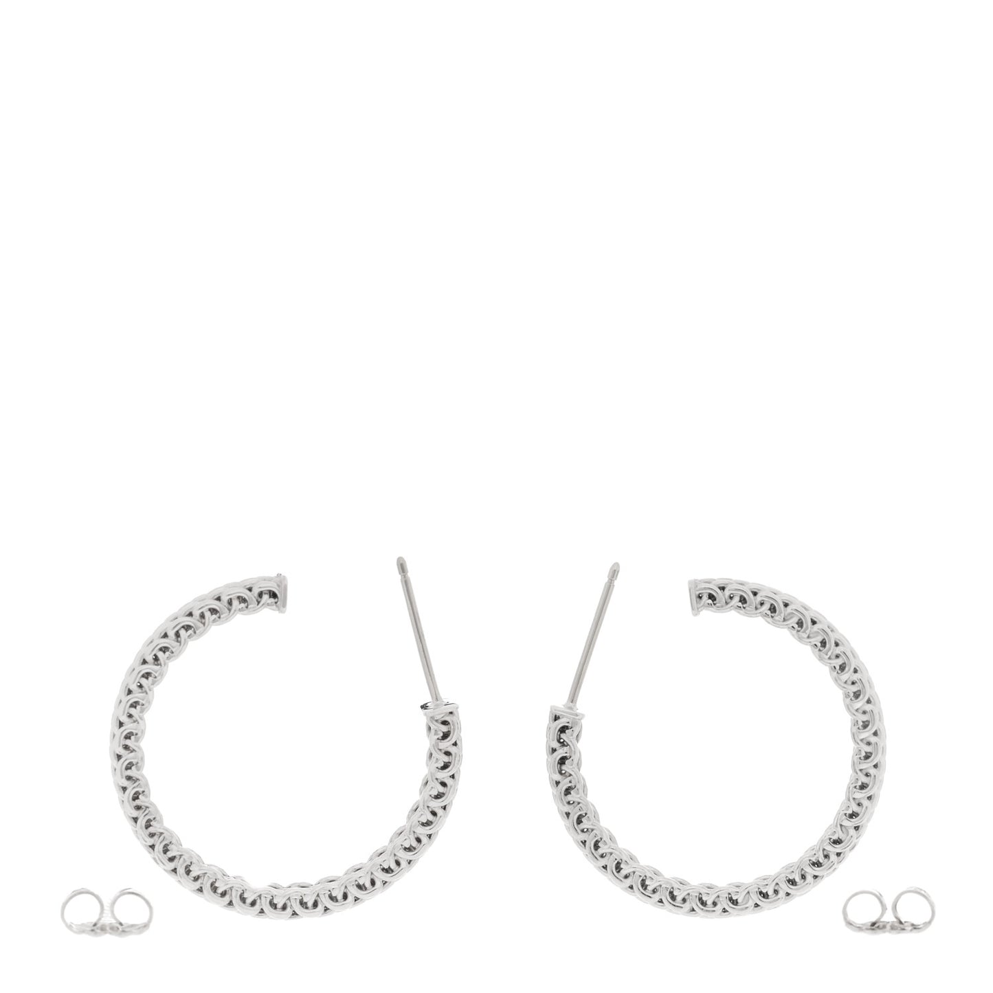 Sterling Silver Narrow Somerset Hoop Earrings