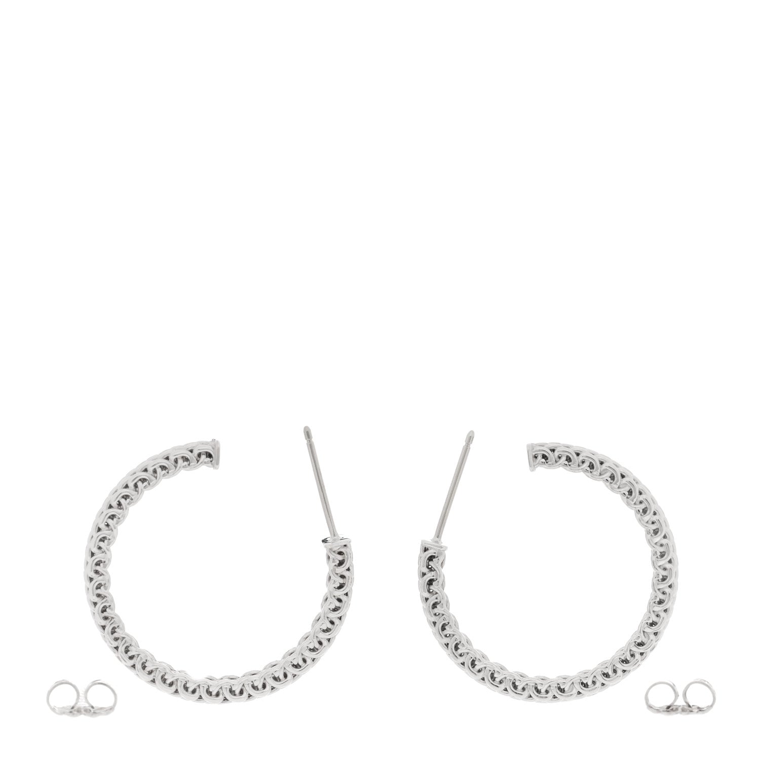 Tiffany Sterling Silver Narrow Somerset Hoop Earrings 3 of 4