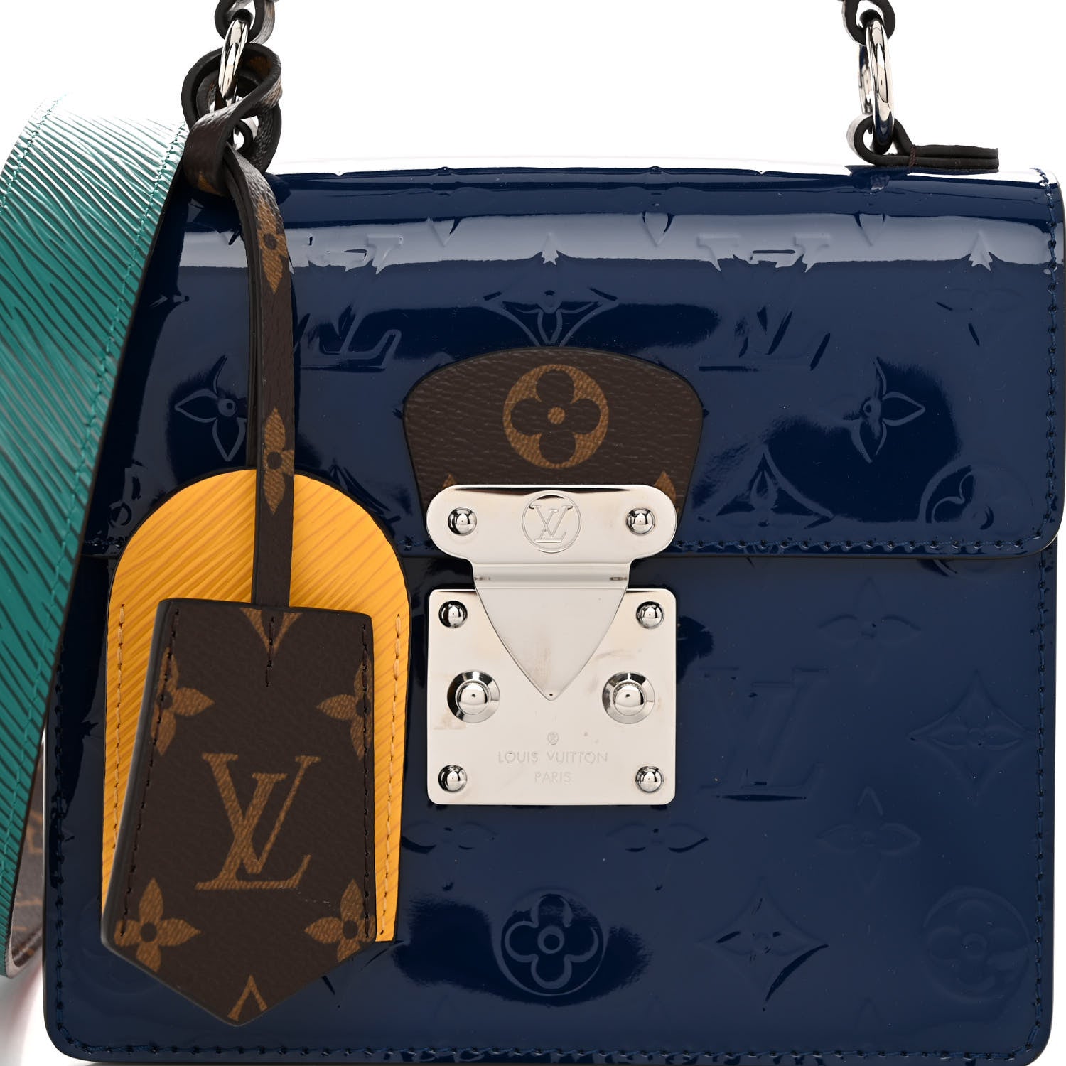 Louis Vuitton Vernis Epi Monogram Spring Street Blue 4 of 10