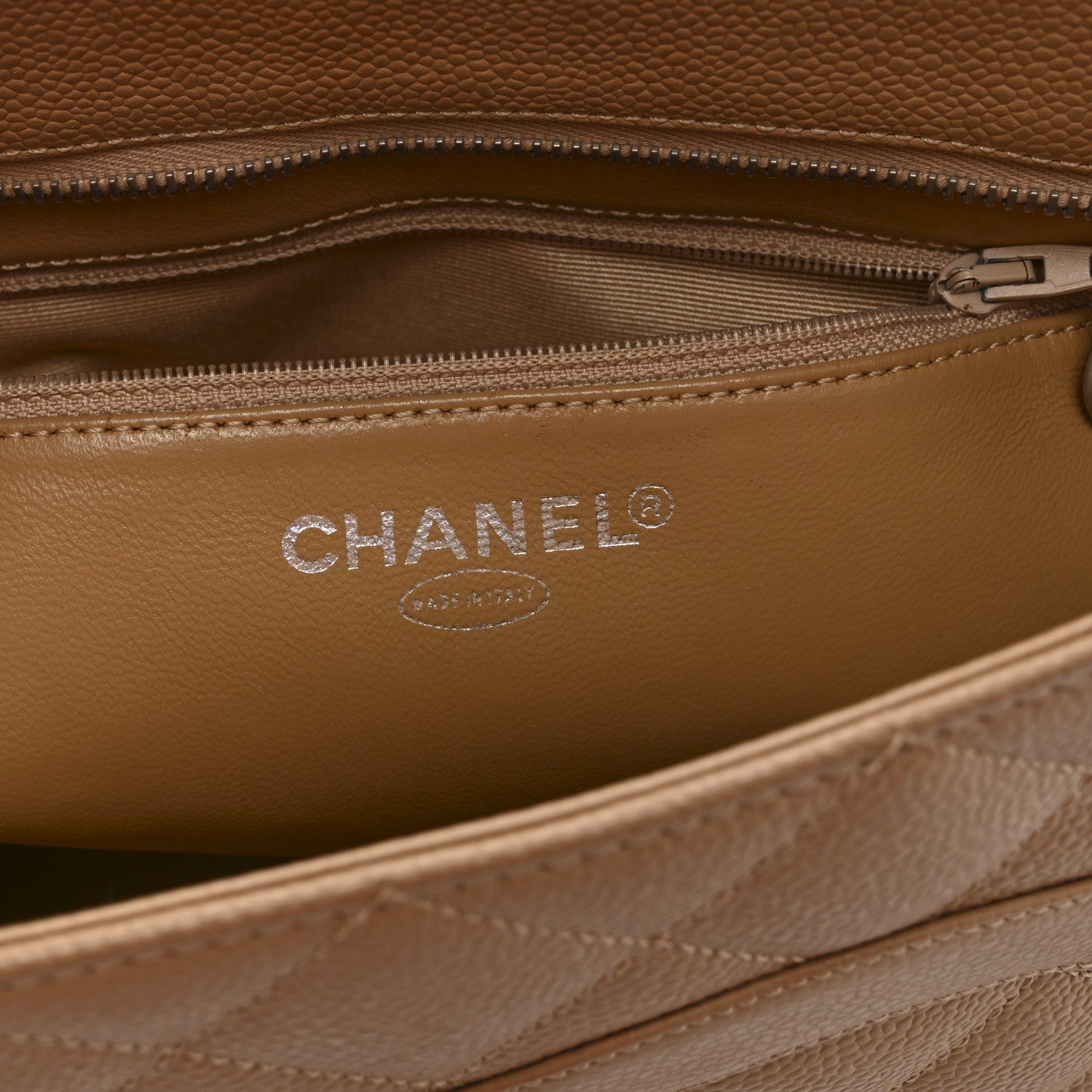 Chanel Caviar Quilted Medallion Tote Beige 6 of 15