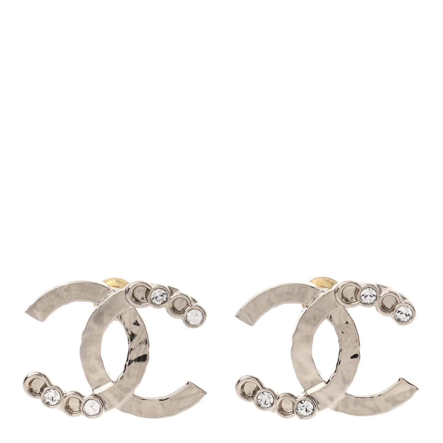 Crystal CC Earrings Silver
