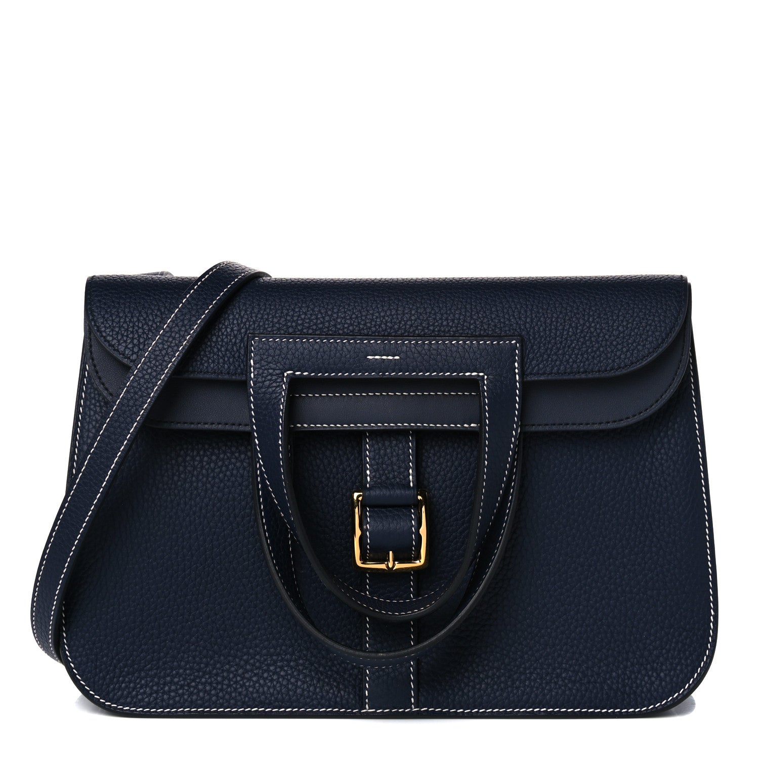 Hermes Taurillon Clemence Halzan 31 GM Bleu Nuit 1 of 12