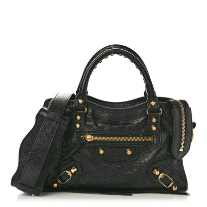 Balenciaga Agneau Classic Gold Hardware Mini City Black 1 of 12