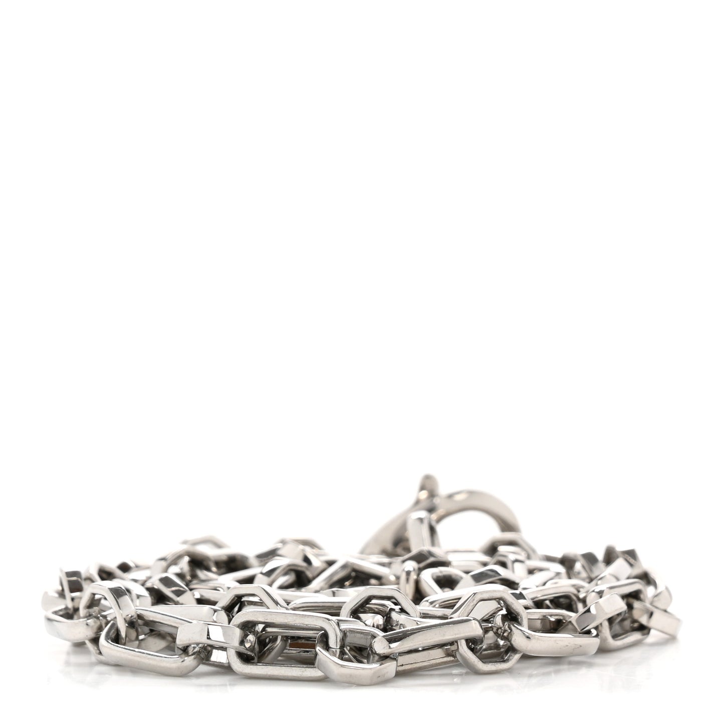 Metal Dauphine Chain Long Shoulder Strap Silver