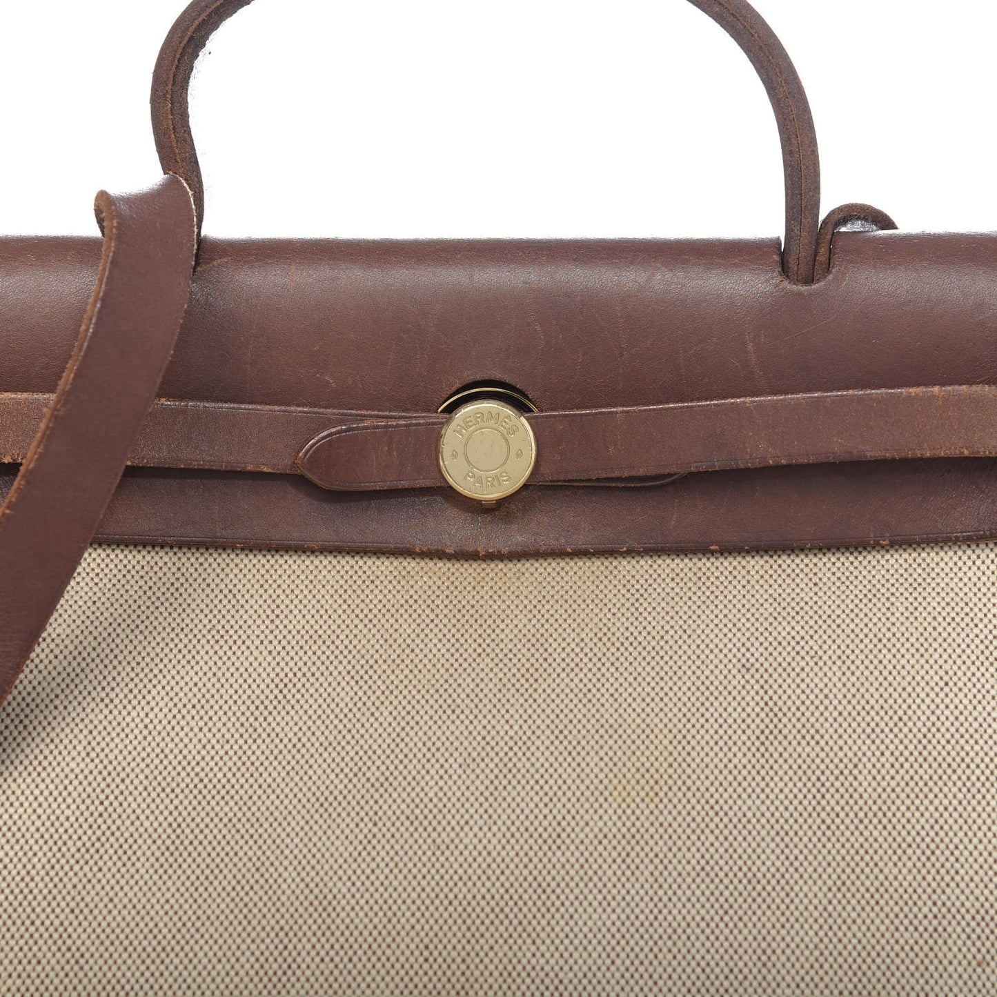 Toile Vache Calfskin Herbag 30 PM Natural
