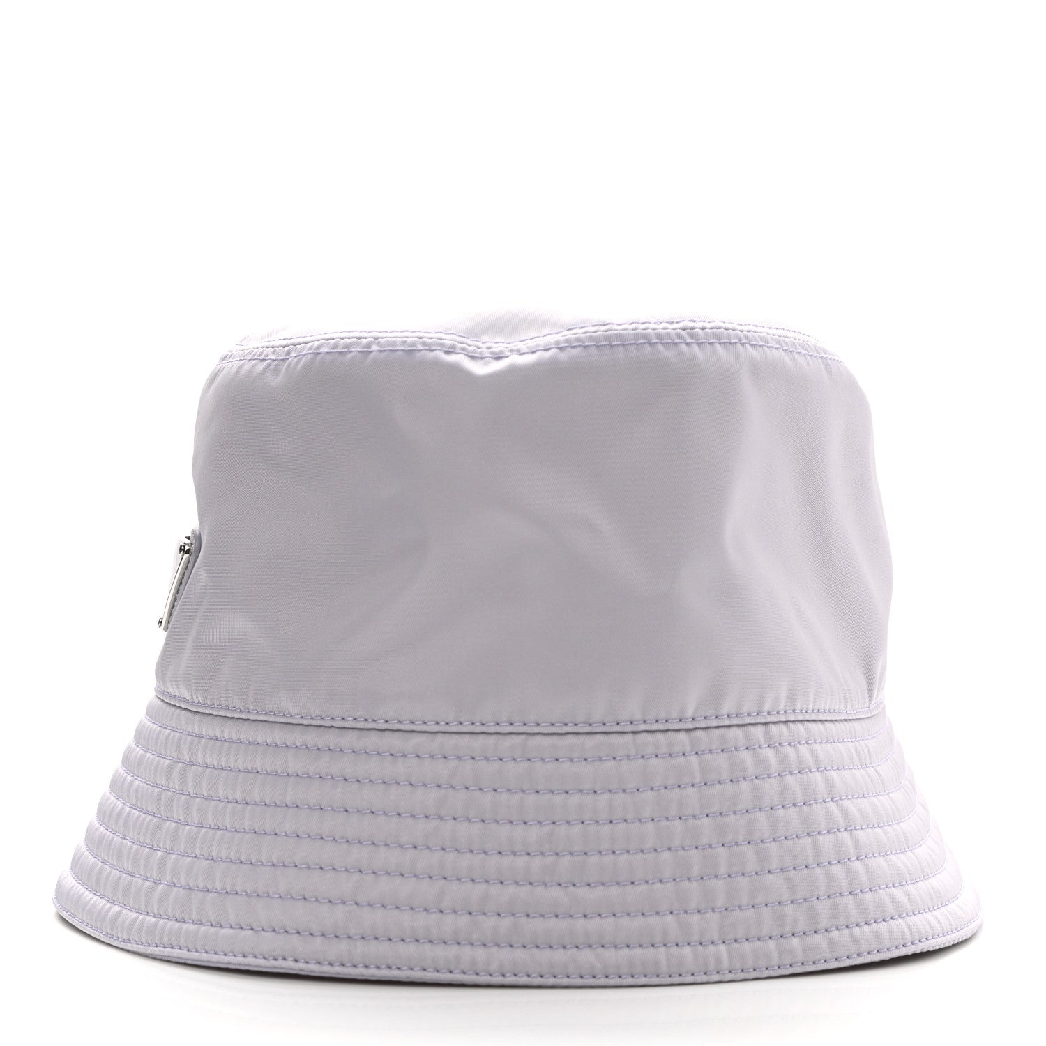 Prada Re-Nylon Metal Triangle Logo Womens Bucket Hat M Glicine 3 of 9