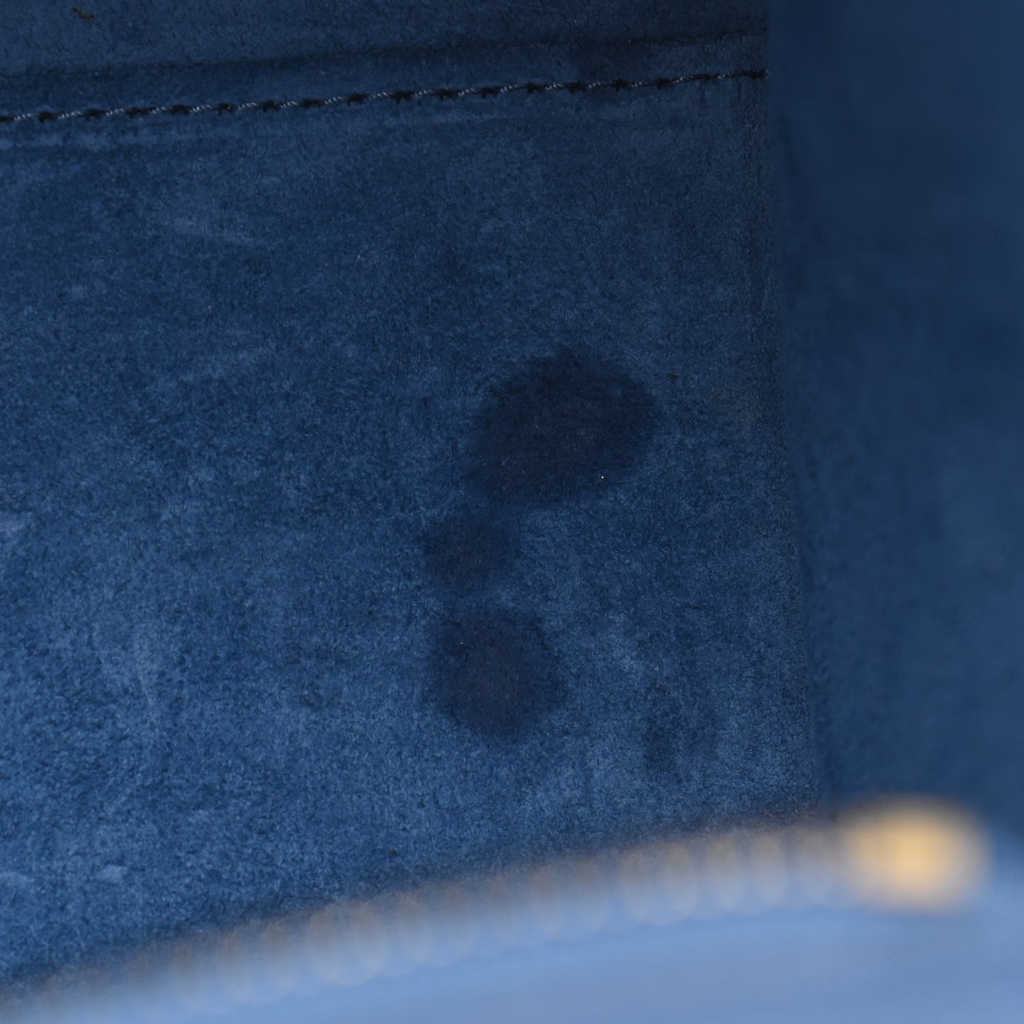 Drummed Calfskin Nano Luggage Blue