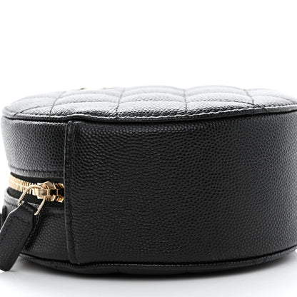 Chanel Caviar Quilted Round Clutch With Chain Black 9 of 11