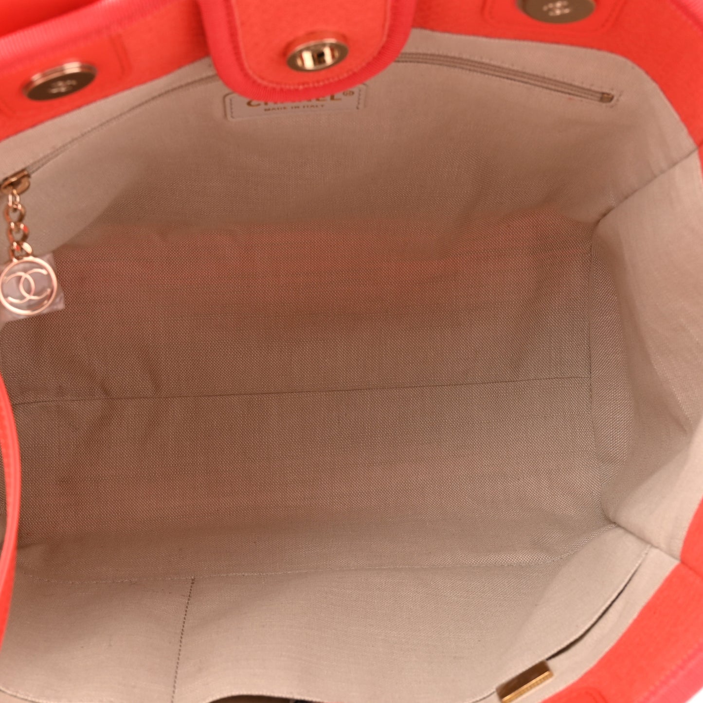 Mixed Fibers Small Deauville Tote Dark Orange