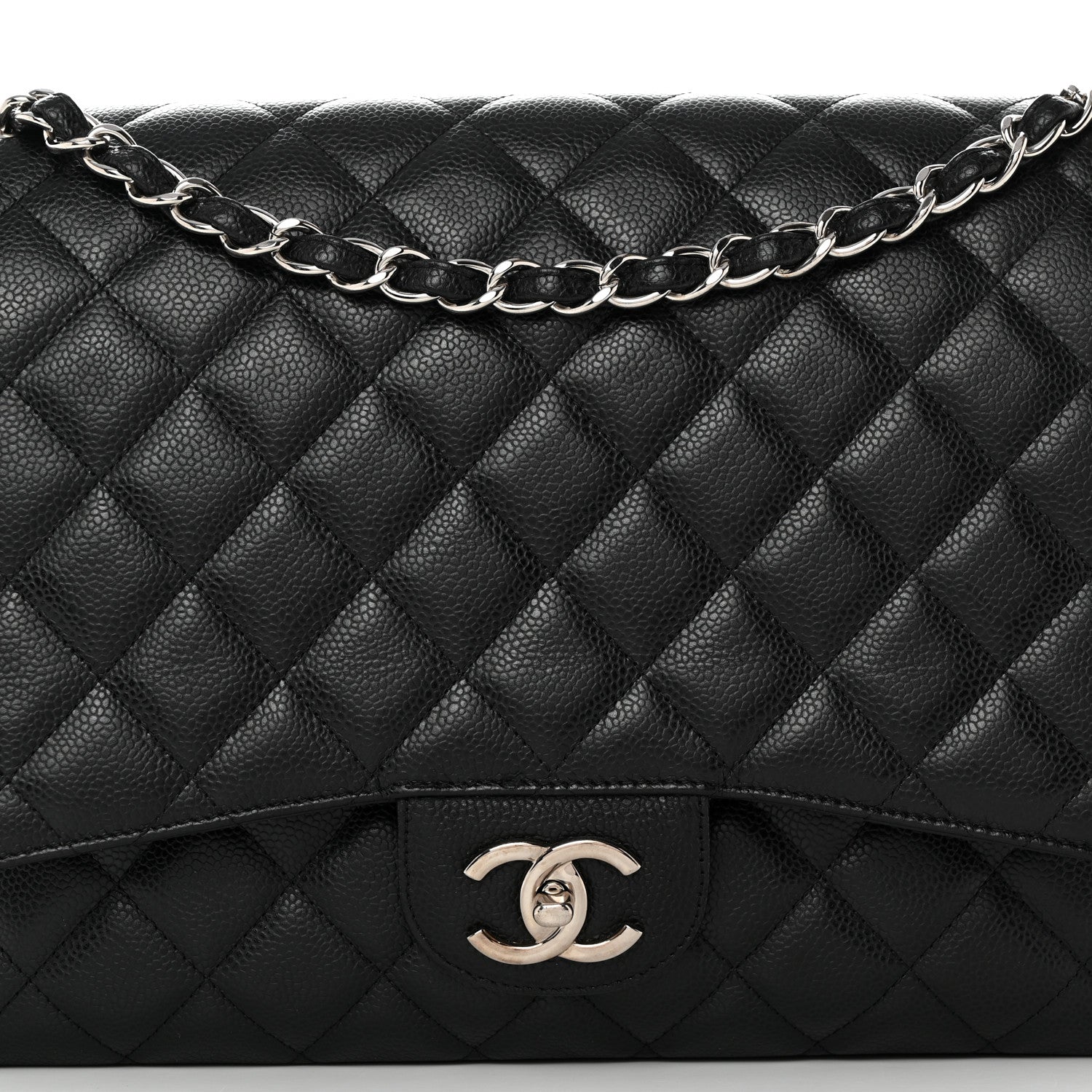 Chanel Caviar Quilted Maxi Double Flap Black 8 of 13