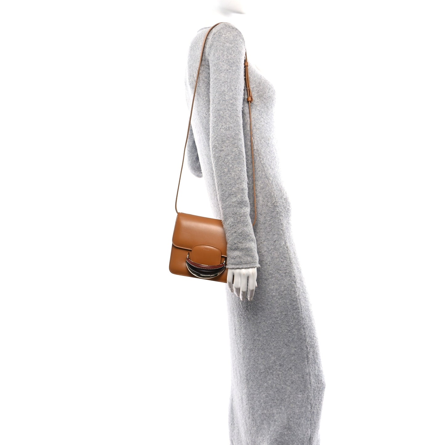 Calfskin Kattie Shoulder Bag  Autumnal Brown
