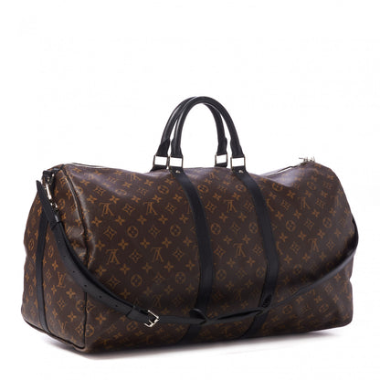 Louis Vuitton Monogram Macassar Keepall Bandouliere 55 3 of 10