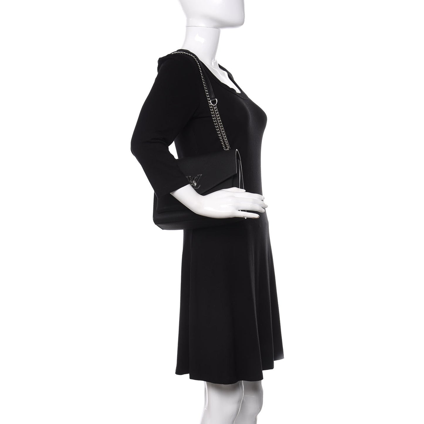 Soft Calfskin My Lockme Chain Bag BB Black