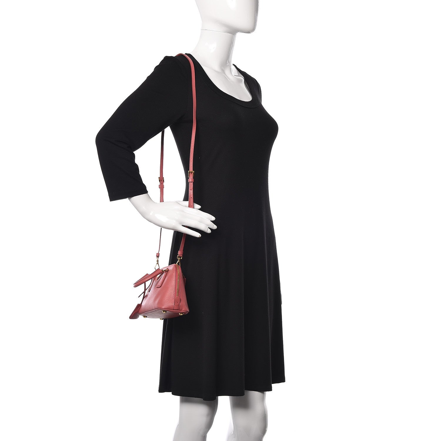 Prada Saffiano Lux Mini Promenade Tote Peonia 2 of 11