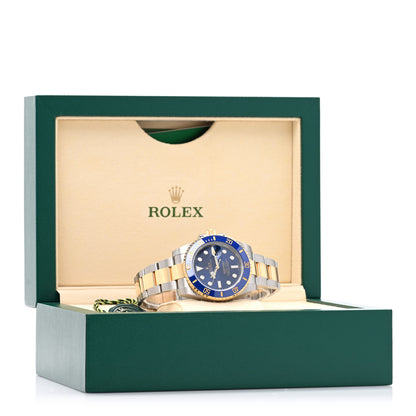 Rolex Stainless Steel 18K Yellow Gold 40mm Submariner Date Watch Royal Blue 116613LB 5 of 5