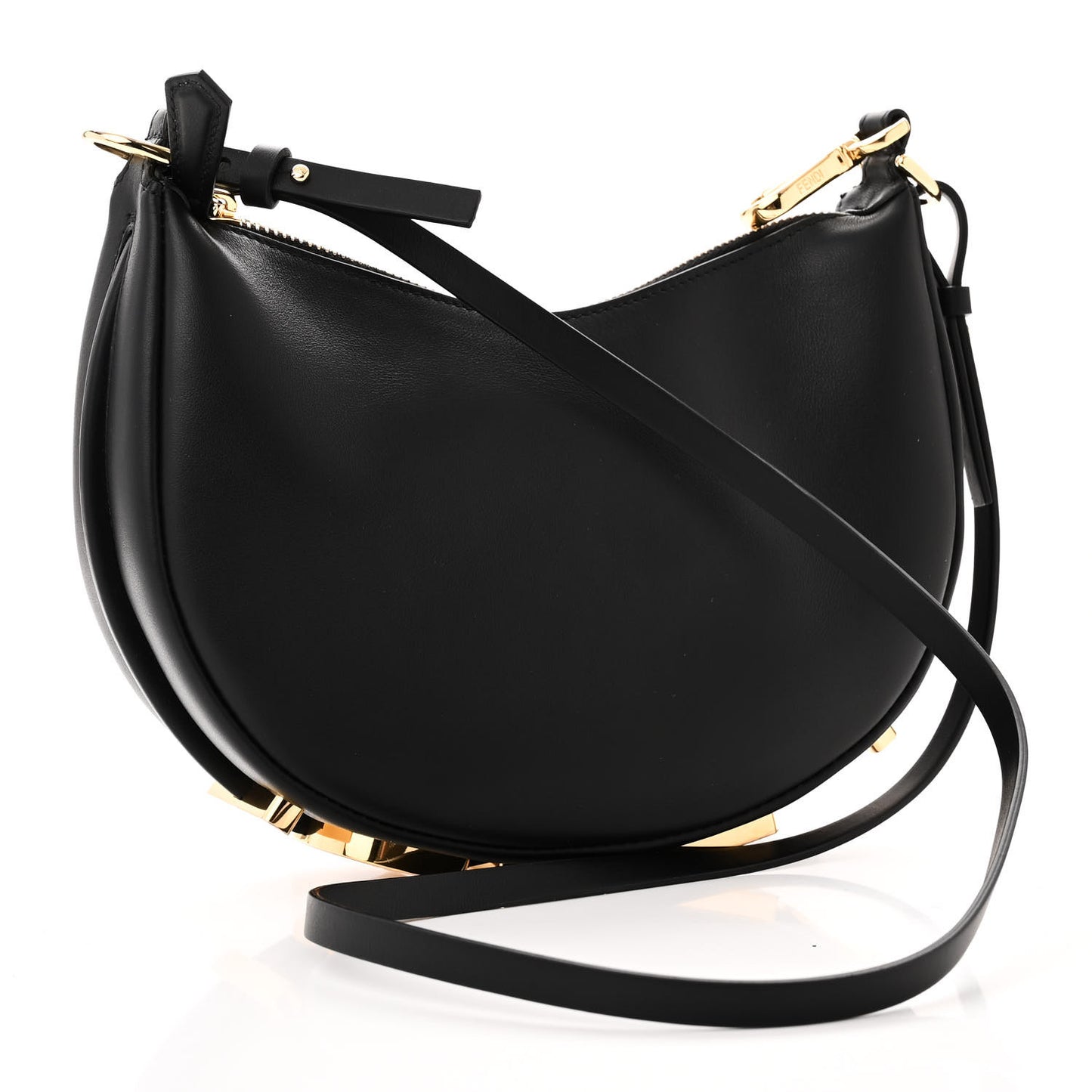 Vitello Grace Matte Mini graphy Hobo Bag Black