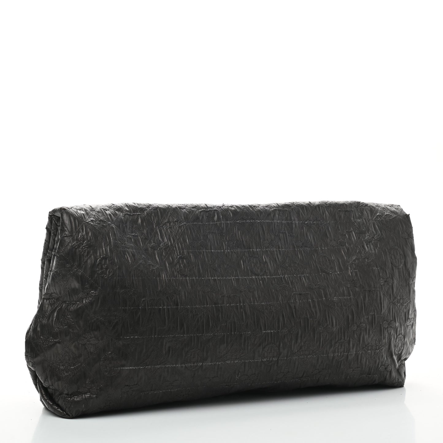 Jacquard Quilted Monogram Limelight Clutch GM Black