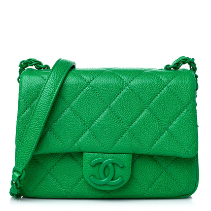 Chanel Caviar Quilted Mini Incognito Square Flap Green 1 of 10