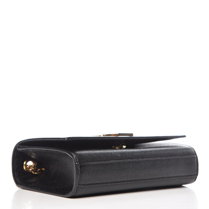 Saint Laurent Grain De Poudre Small Monogram Kate Satchel Black 4 of 9