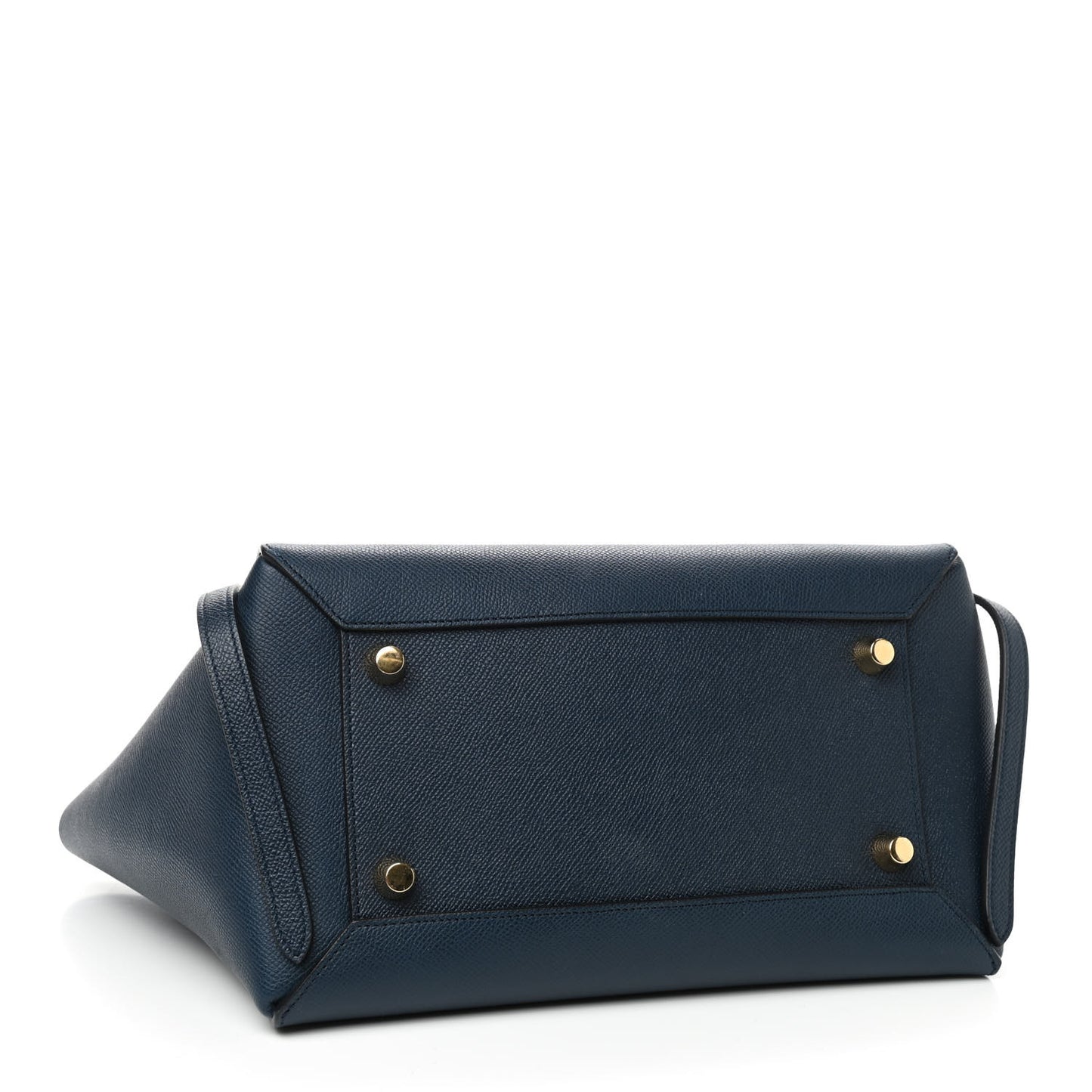 Grained Calfskin Mini Belt Bag Steel Blue