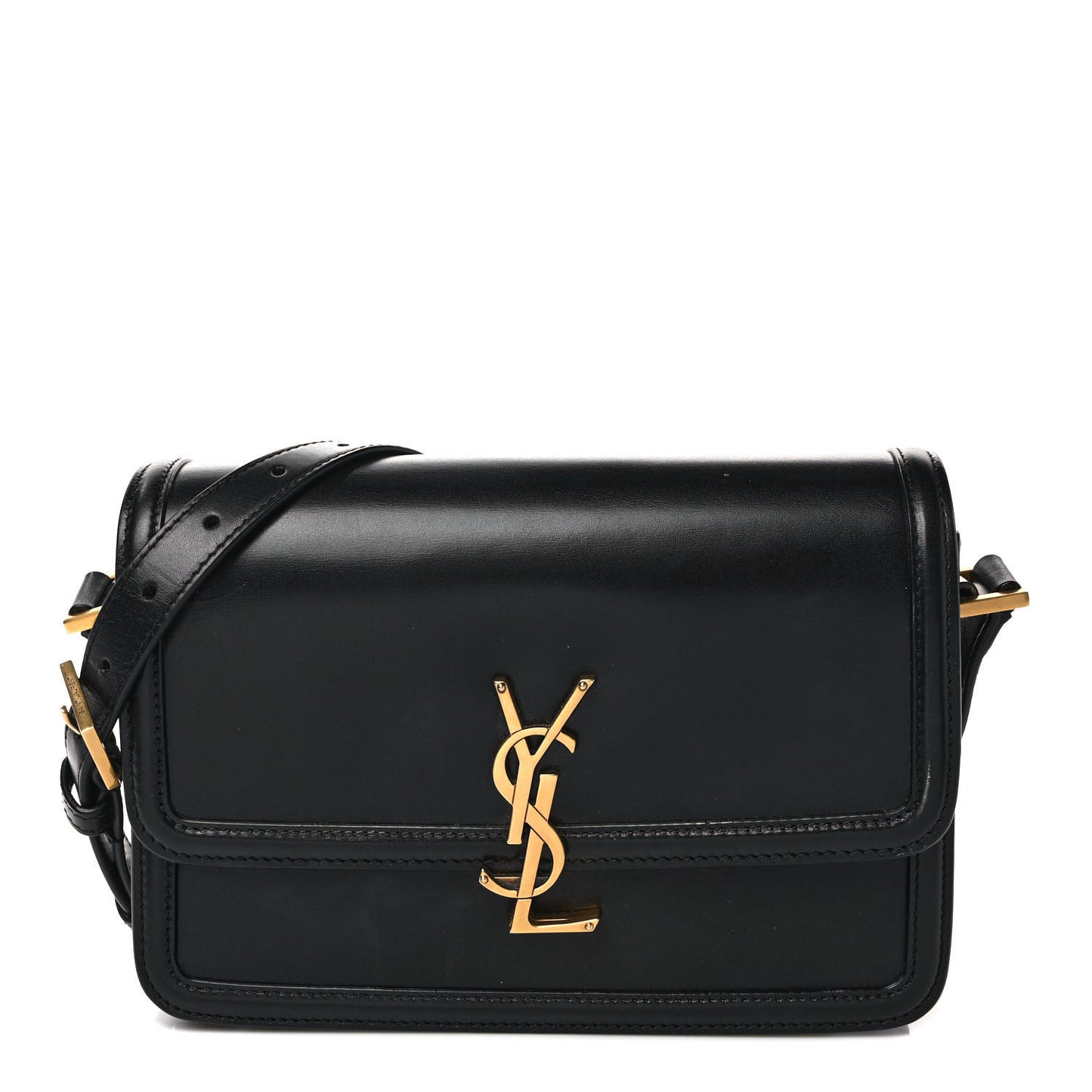Box Calfskin Monogram Medium Solferino Satchel Black