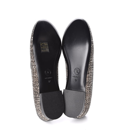 Chanel Fantasy Fabric Grosgrain CC Mocassin Loafers 37 Pink Black 5 of 9